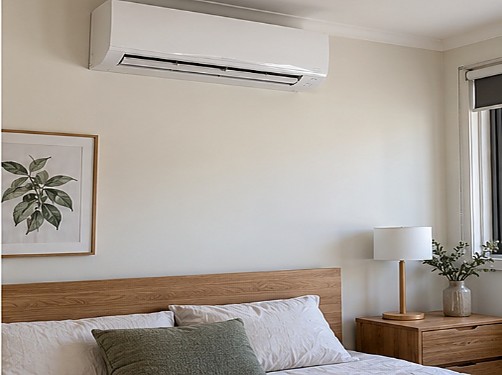 Split-system air conditioning installation