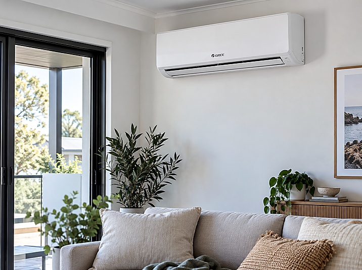 Gree split-system air conditioner in a modern interior